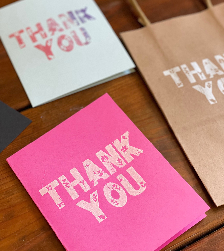 DIY paper crafting thank you cards with ikonart