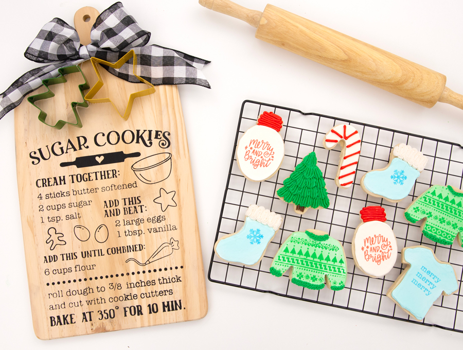 screen print cookies with ikonart custom stencil kit