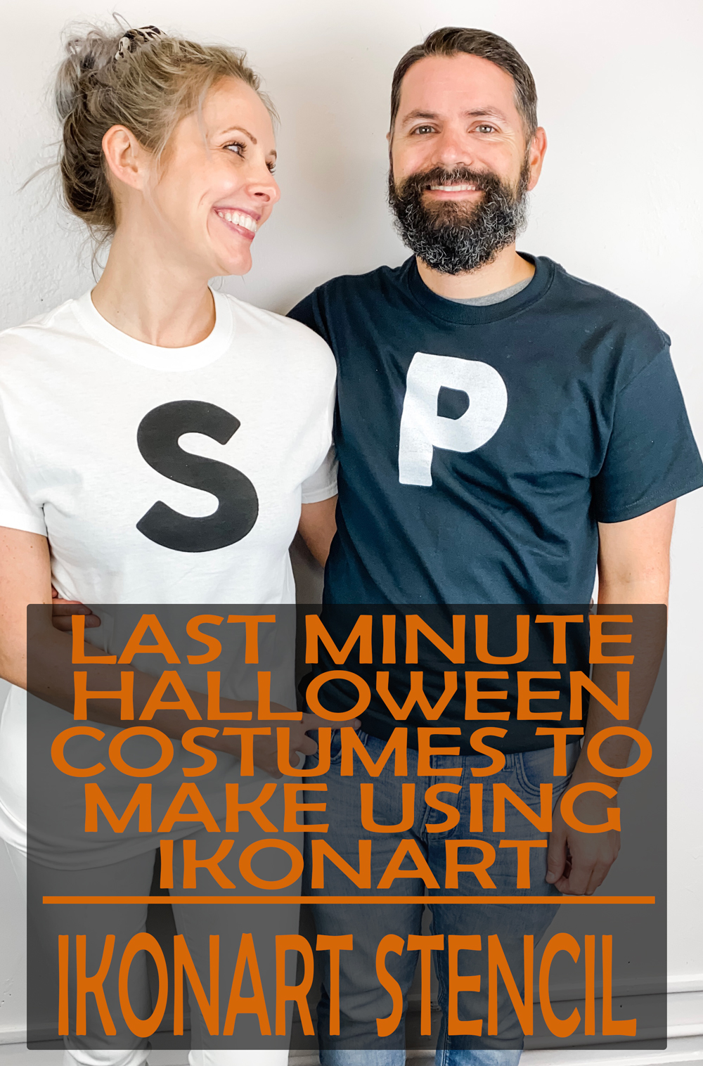 Easy Last Minute Group Halloween Costumes with Ikonart - Ikonart Stencil