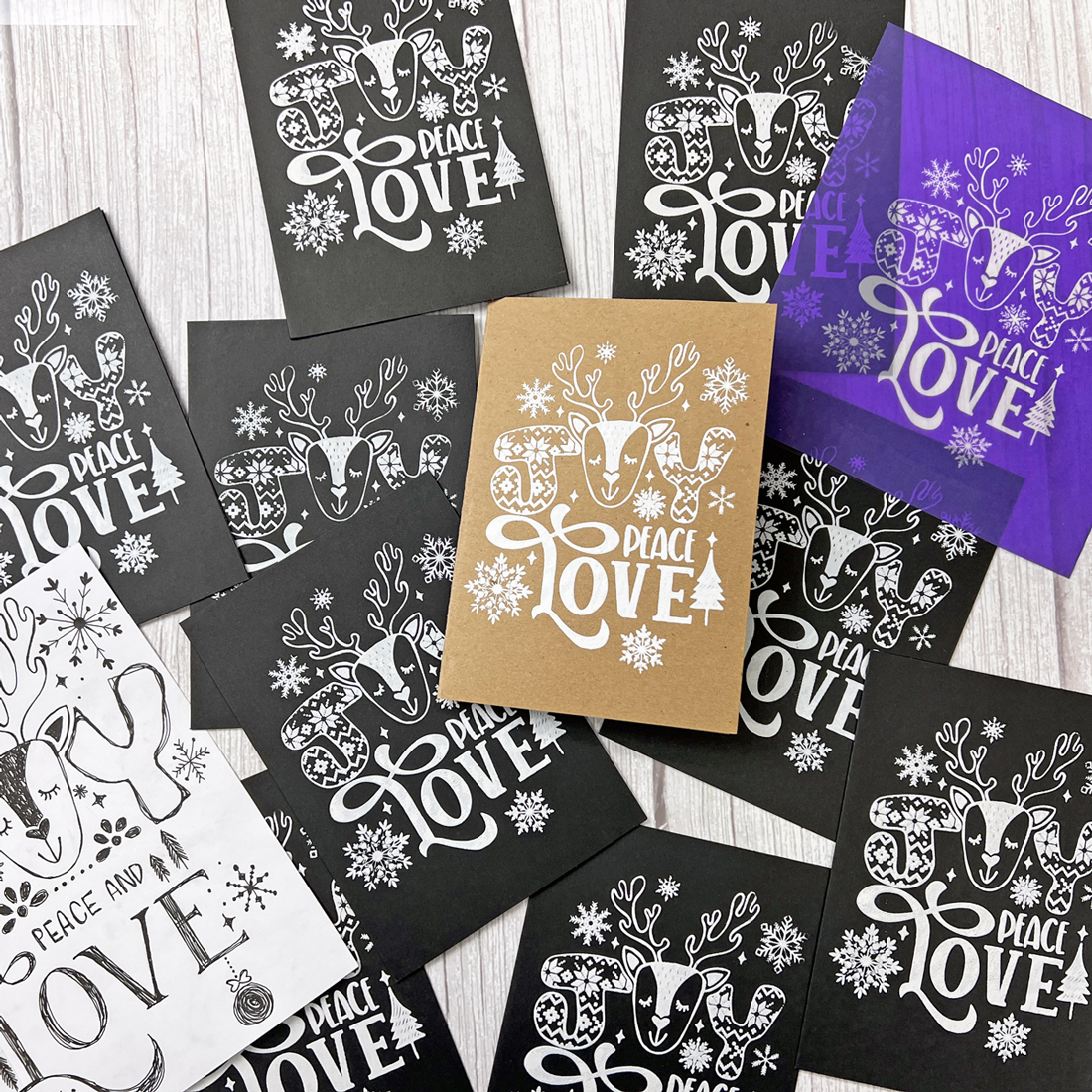 screen print multiple diy cards with ikonart