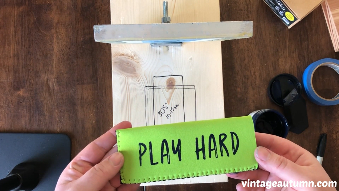 play hard koozie diy tips with ikonart stencil