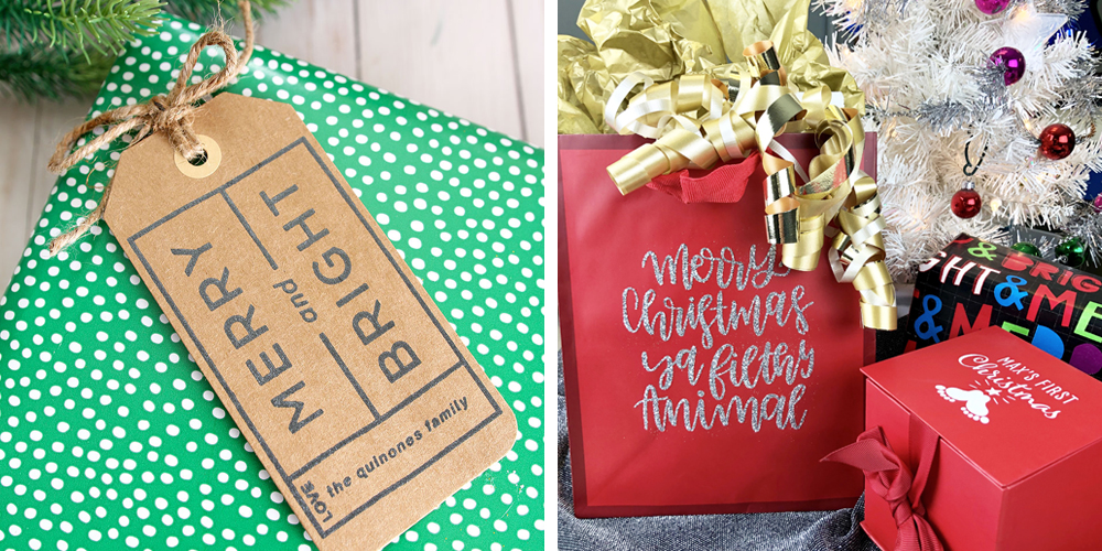 custom gift tags with ikonart stencil