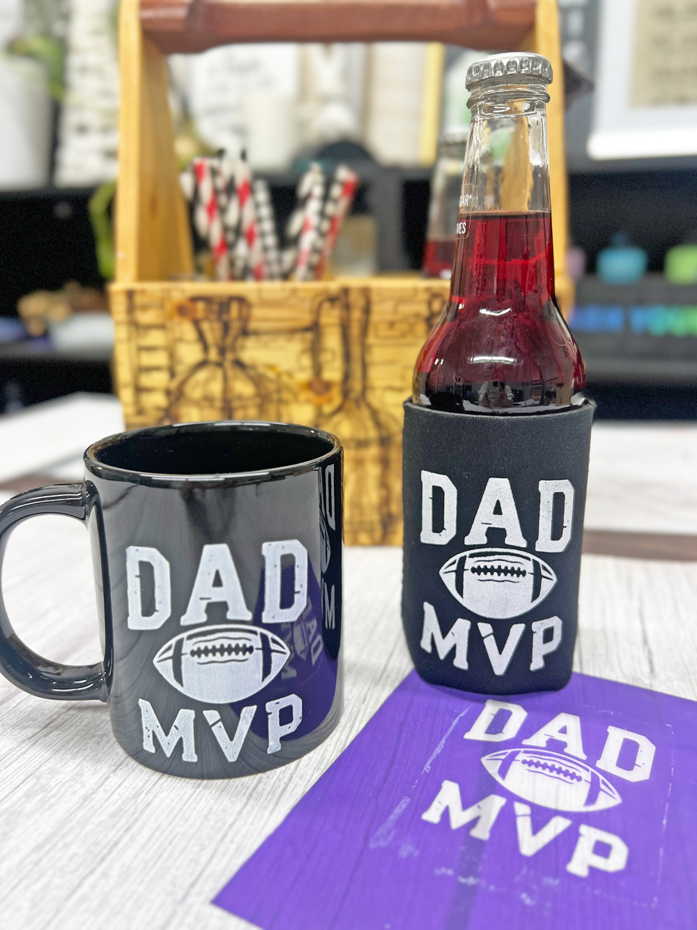 custom can koozie for fathers day ikonart