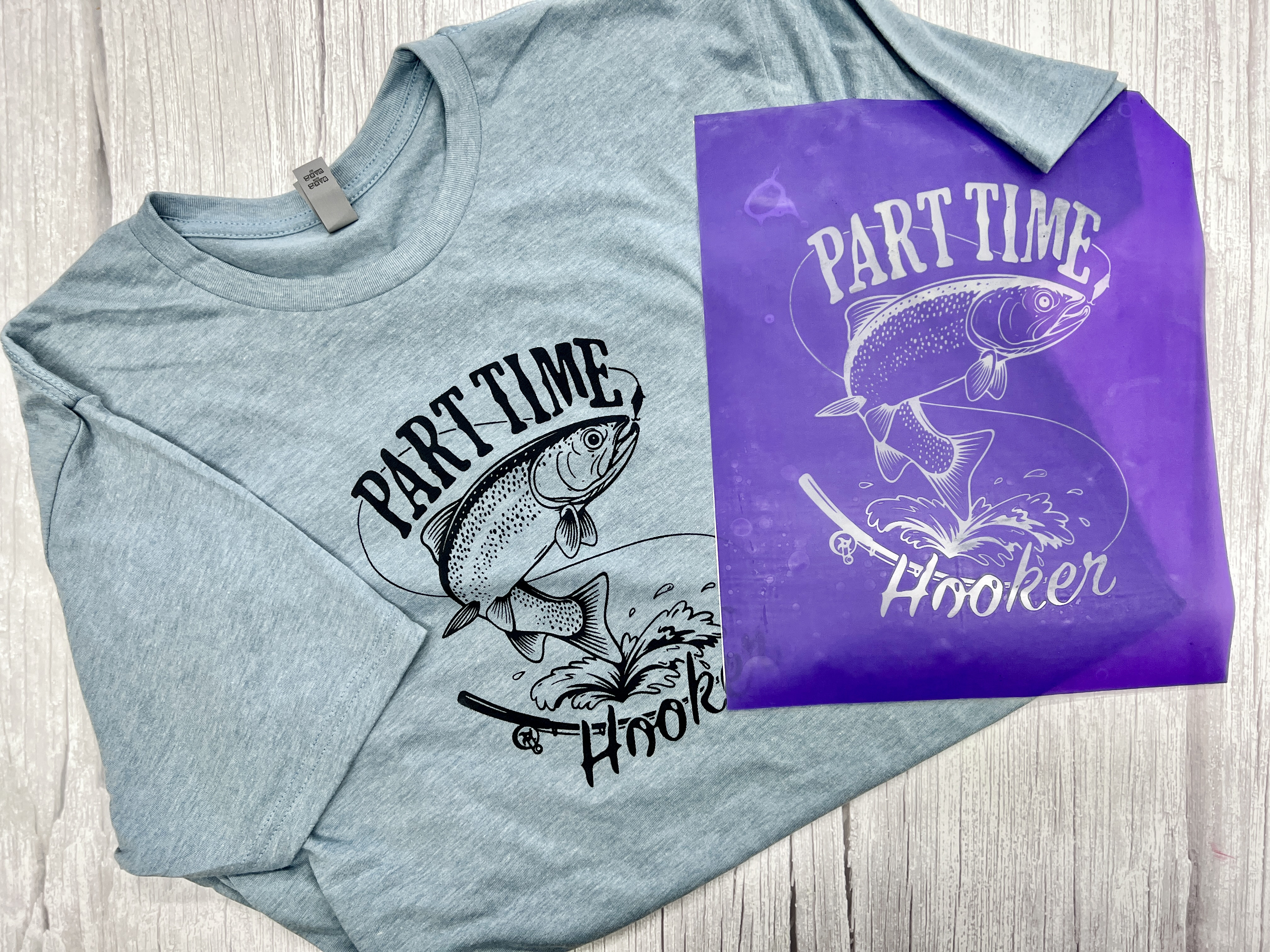 part time hooker funny fishing shirt ikonart