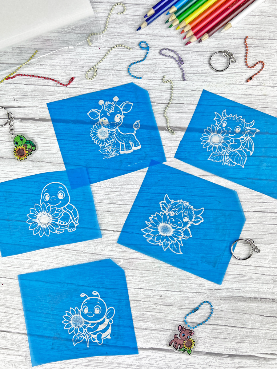DIY shrinky dinks with Ikonart stencils