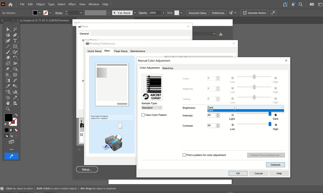 ikonart stencil making tip adjust print settings