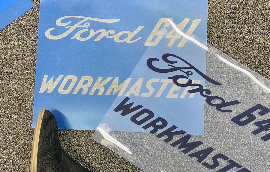 ford tractor restoration with ikonart stencils
