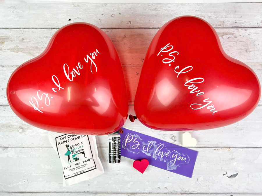 personalized balloons with ikonart stencils